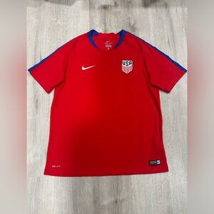 N63 Nike Team USA Authentic Soccer Jersey Kids Size XL Red Blue
